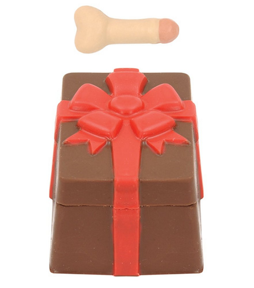 Holiday Milk Chocolate Box with Bow & Penis Surprise
