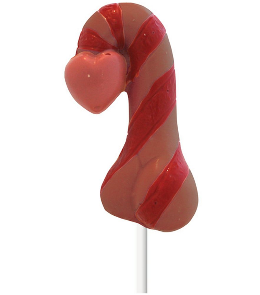 Milk Chocolate Candy Cane Penis on a Stick