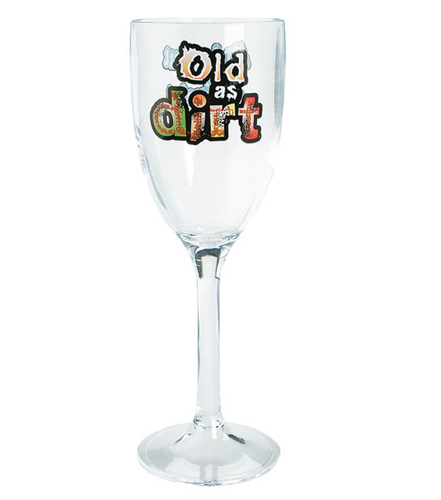 Old as Dirt Wine Glass
