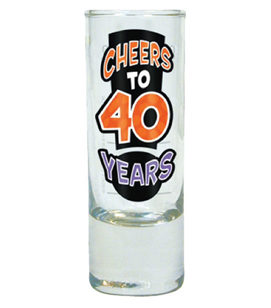 Cheers to 40 Years Shot Glass