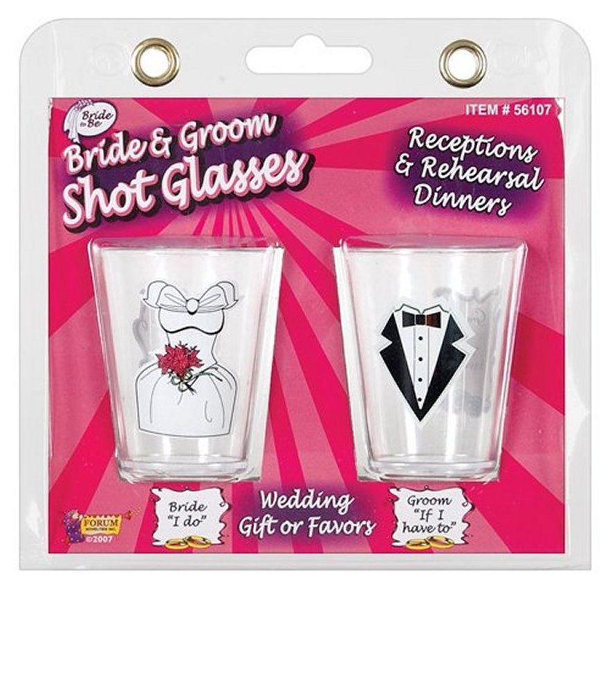 Bride and Groom Shot Glasses