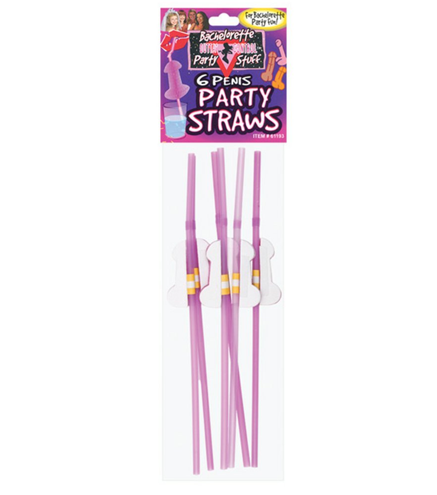 Party Empire 15 Willy Straws Pink & Purple Bachelorette Parties NIP 