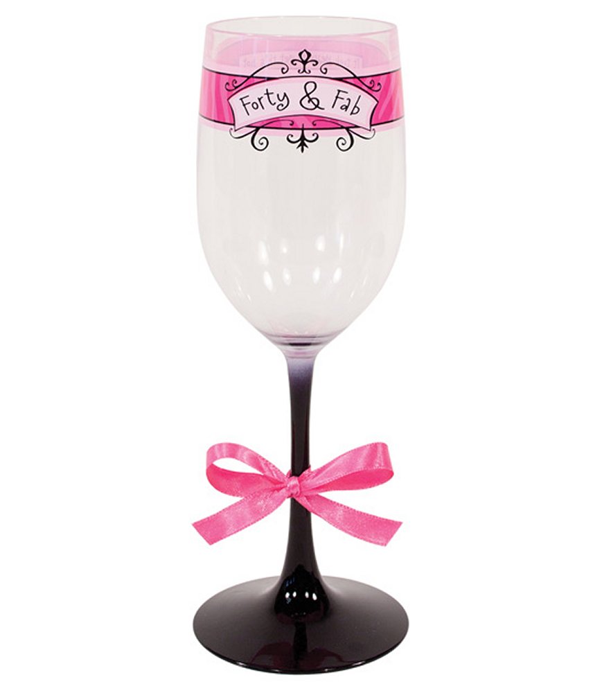 Forty & Fab Wine Glass