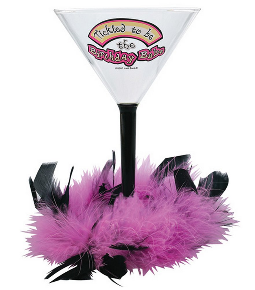 Tickled to be Birthday Babe Martini Glass