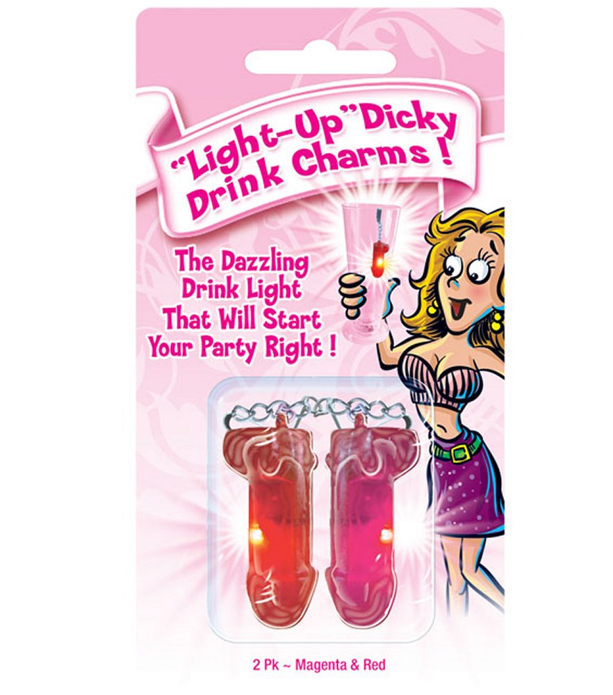 Light Up Dicky Drink Charms