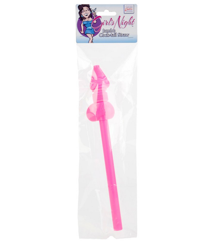 Jumbo Pink Cock Tail Straw