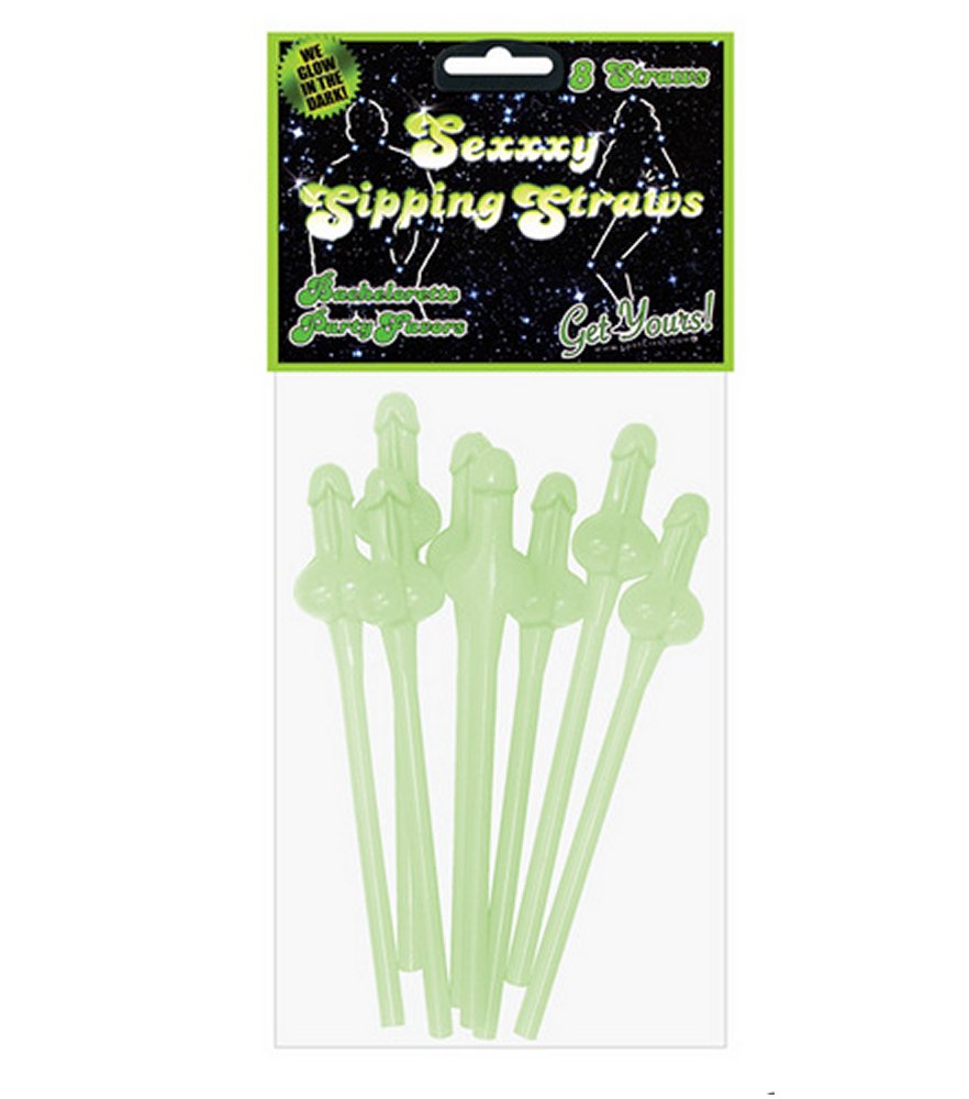 Bachelorette Sexxxy Glow In the Dark Sipping Straws